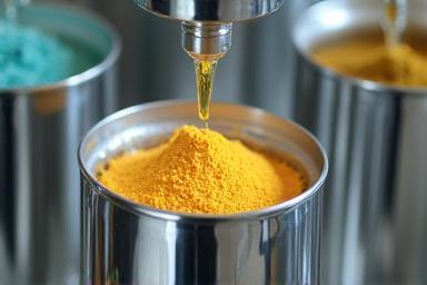 Image representing cosmetic blending equipment or ingredients being mixed