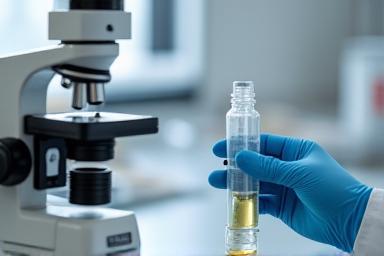Image showing laboratory equipment used for quality testing of cosmetic products